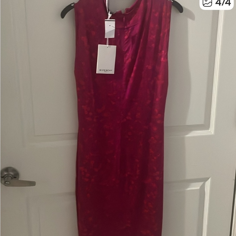 Givenchy Red Sleeveless Jersey Dress  NWT